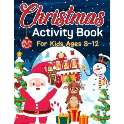 Abbildung von Christmas Activity Book for Kids Ages 8 12: Stocking Stuffers with Coloring, Mazes, Spot the difference, Word Search and More.