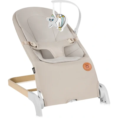 Abbildung von lionelo Babywippe LILAC, Flach klappbar/Bambus Kissen/Hypoallergen/3 Punkt Gurt