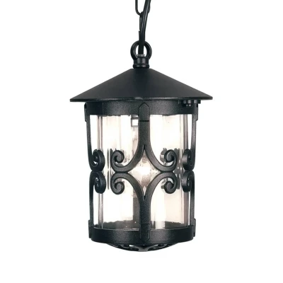 Abbildung von Elstead Lighting BL13B BLACK Hängeleuchte Hereford 1xE27 H:28,5 Ø:15 IP23