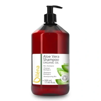 Abbildung von Oïléna Bio Shampoo mit Aloe Vera und Argan Anti Haarausfall Behandlung Sulfatfrei, Silikonfrei 500ml Volumen für Haarwachstum, 500 ml