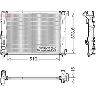 Abbildung von Kühler, Motorkühlung DENSO DRM46103