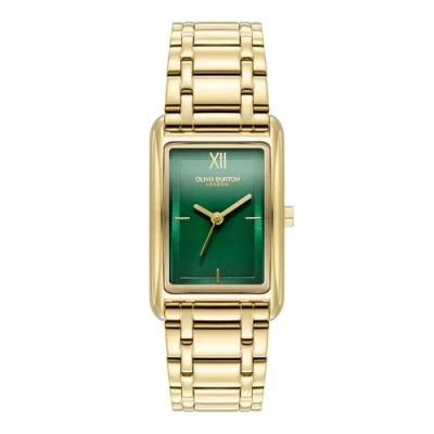 Abbildung von Olivia Burton Analog Quarzuhr für Damen Kollektion Grove mit Gelbgoldfarbenes Edelstahlarmband 24000195