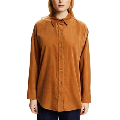 Abbildung von Esprit Hemdbluse, Damen, Größe: Medium, Caramel