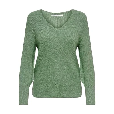 Abbildung von ONLY Damen ONLATIA L/S V Neck Cuff KNT, Kale/Melange, S