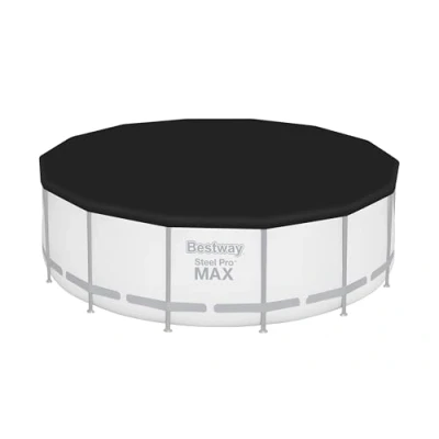 Abbildung von Bestway PVC Abdeckplane Ø 427 cm, schwarz, rund