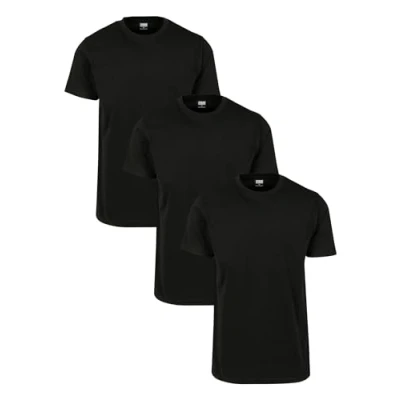 Abbildung von Urban Classics 3 PACK Tshirt basic black, Herren, Größe: Large, Black