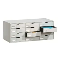 Abbildung von Paperflow Schubladenelement HxBxT 32,9x34,2x81,3cm 12 Fächer PS (Polys