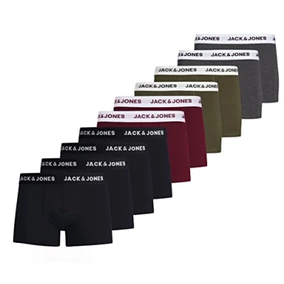 Abbildung von JACK &amp; JONES Herren JACSOLID Trunks 10 Pack, Black/Opt C, XXL
