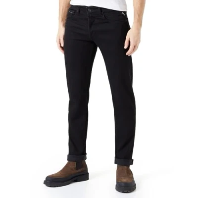 Abbildung von Replay Groover Jeans Straight Leg, Herren, Größe: 30x34, Black