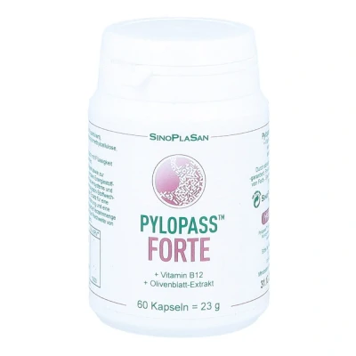 Abbildung von Pylopass Forte 200 mg+Vit.B12+Olivenblattextr.Kps.