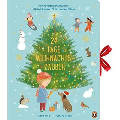 Abbildung von 24 Tage Weihnachtszauber Mein Adventskalenderbuch mit Gedichten und Türchen zum Öffnen: Ein Leporello Faltung ab 3 Jahren. Ausgeklappt 2,5m breit
