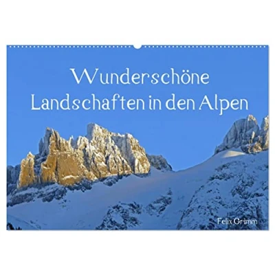Abbildung von Wunderschöne Landschaften in den Alpen (Wandkalender 2025 DIN A2 quer), CALVENDO Monatskalender