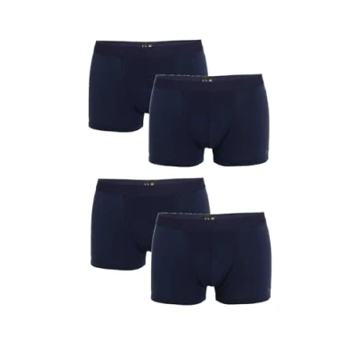 Abbildung von LVB Boxer Multipack aus Baumwolle Herren x4 , Blau 6/XL