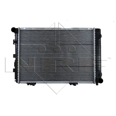 Abbildung von NRF 58719 Kühler, Motorkühlung Aluminium 532 377 30 mit Anbauteilen Kühlrippen gelötet MERCEDES BENZ: W124 Limousine, T modell
