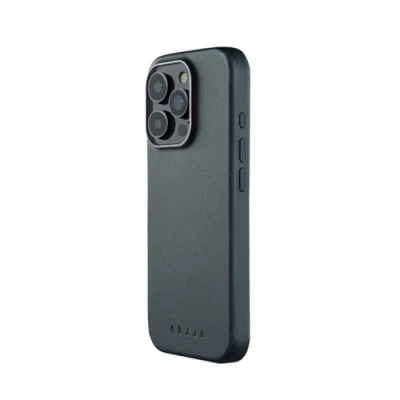 Abbildung von Mujjo Leather Bio Case iPhone 16 Pro Max Blau