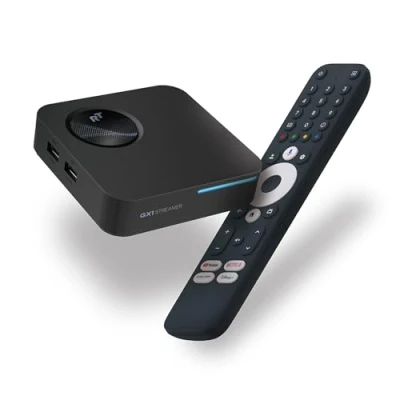 Abbildung von Android Streaming Box GX1 4K HDR10+ Google TV Player, Dolby Vsion &amp; Atmos, WiFi 6 LAN USB, (Netflix, Disney+, Prime Video, Apple TV+, Youtube, Paramount+ uvm)