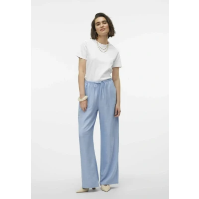 Abbildung von Vero Moda MIT Vmmelaney HOHE Taille Stoffhose, Damen, Größe: XXL, Chambray blue