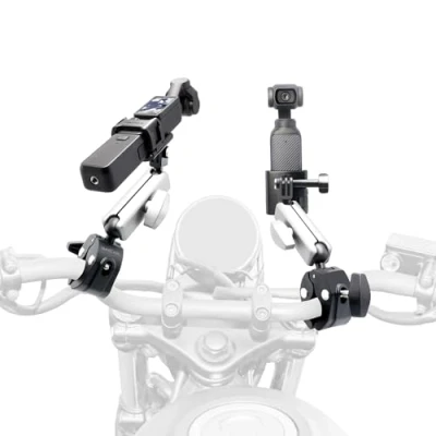 Abbildung von MAXCAM Aluminium Legierung Motorrad Reiten Halterung Clip Kompatibel für DJI Osmo Pocket 3