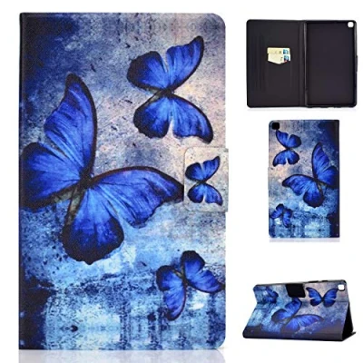 Abbildung von Succtop Hülle für Galaxy Tab A7 10,4 Zoll 2020, Folio Flip PU Leder Schutzhülle Stifthalter Stand Wallet Cover Case Tablet Samsung T500/T505/T507, Retro Schmetterling