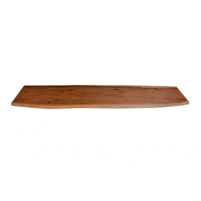 Abbildung von SAM Holzplatte 140x40 cm Louisa, Tischplatte aus Akazienholz massiv + nussbaumfarben, Baumkanten Platte für Heimwerker, geeignet Arbeitsplatten, Tische &amp; Fensterbretter
