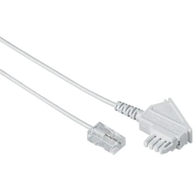 Abbildung von Hama 10 m, F/8P2 C Kabel für Telefon Festnetz (F/8P2 C, F, 8P2 C), Weiß