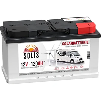 Abbildung von Solarbatterie Batterie 12V 120AH Wohnmobilbatterie Boot Marine Wohnmobil Versorgung Verbraucher statt 100Ah