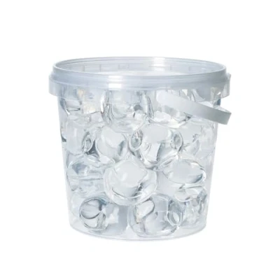 Abbildung von trendfinding Deko Granulate 1 Liter Eimer Aqualinos Hydroperlen, Größe 3,5 bis 5 cm, Kristall