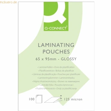 Abbildung von Connect Laminiertaschen 65x95mm 2x125my glänzend VE=100 Stück