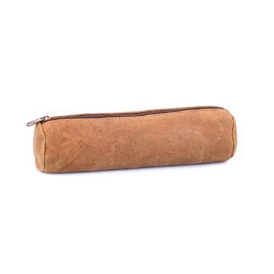 Abbildung von ELBA 400033035 Federmäppchen Form Rund, Leder 22 x Durchmesser 6 cm Vintage