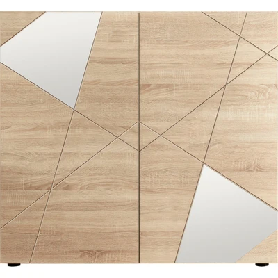 Abbildung von INOSIGN Highboard &quot;Vittoria&quot;, Breite 121 cm, Front mit Siebdruck und Spiegel