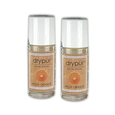 Abbildung von 2 Stück drypur BIO Deo Rollon WILDE ORANGE 100% natürlich ohne Aluminium, Alkohol oder künstliche Zusätze Naturkosmetik Deodorant im Roller vegan Parabene und Silikon
