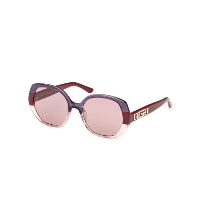 Abbildung von Guess Damen GU7911 71Y Gläser SONNENBRILLEN Injiziert Bordeaux Violett Geometrisch Normal