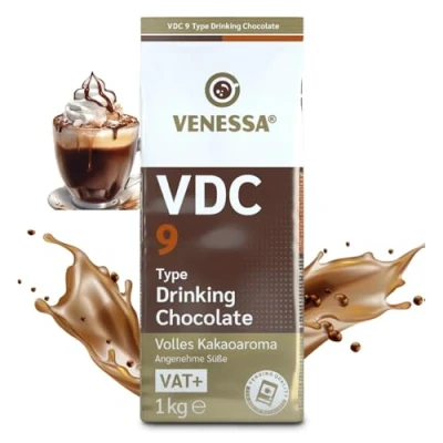 Abbildung von VENESSA VDC9 Kakaopulver 5 x 1kg Vorteilspack Trinkschokolade mit 9% Premium Kakao und Milchanteil Leckere lösliche heiße Schokolade für Automaten Vending