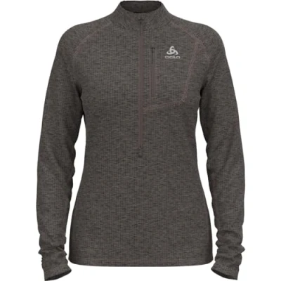 Abbildung von Odlo Damen Langarm Shirt mit halben Reißverschluss TENCIA, spiced apple melange, S