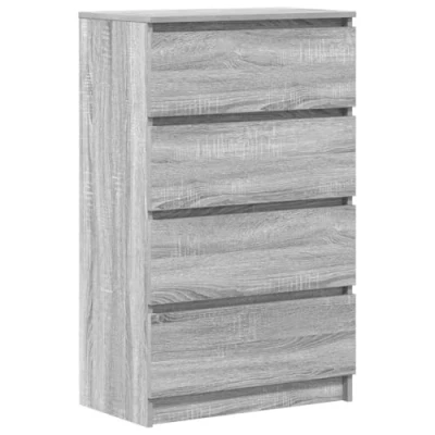 Abbildung von vidaXL Sideboard Kommode Anrichte Schrank Beistellschrank Mehrzweckschrank Standschrank Flurschrank Grau Sonoma 80x36x75cm Holzwerkstoff