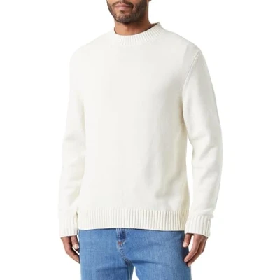 Abbildung von JACK&amp;JONES Herren JORCASABLANCA Knit Crew Neck Strickpullover, Sea Salt, XS