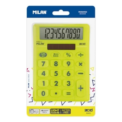Abbildung von MILAN® Blister Tischrechner, 10 stellig, Säure, Gelb