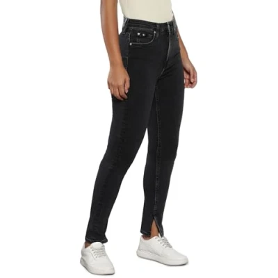 Abbildung von Calvin Klein Jeans Damen High Rise Skinny Fit, Schwarz (Denim Black), 25W / 30L