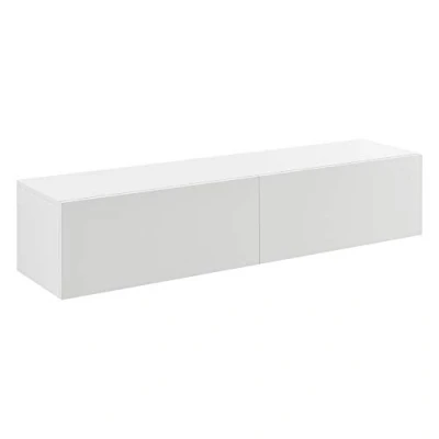 Abbildung von en.casa Hängeschrank »Evaton« TV Lowboard 140cm, 2 Ablagefächer, Weiß, matt