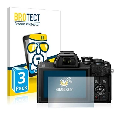 Abbildung von BROTECT Schutzglas für Olympus OM D E M10 Mark IV (3 Stück) Schutzfolie Panzer Folie Glas [Extrem Kratzfest 9H, Anti Fingerprint, Ultra Transparent]