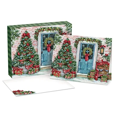 Abbildung von Lang Greenery Greetings 1004886 Weihnachtskarten, in Geschenkbox