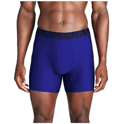 Abbildung von Under Armour Herren Tech 6 inch Boxerjock 2 Pack Retroshorts, Royal Solid Core 3er Pack, S