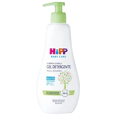 Abbildung von HiPP Baby Care Reinigungsgel für empfindliche Haut mit natürlichem Bio Mandel Extrakt, 1 Flasche à 400 ml