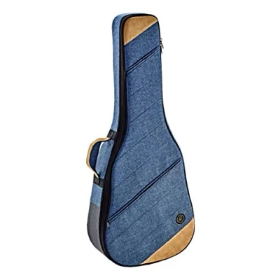 Abbildung von Ortega Guitars gepolstertes Soft Case für Dreadnought Gitarren Leinen, Baumwolle, Veloursleder blau, ocean blue (OSOCADN OC)