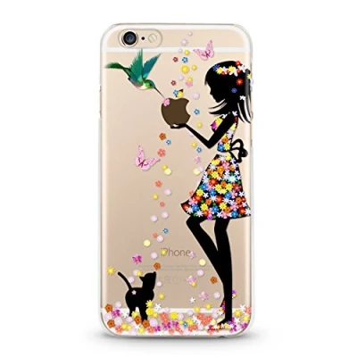 Abbildung von Trendario Handyhülle für Apple iPhone 5 / 5S (New Girl) Hülle Schutzhülle mit Motiv TPU Silikon Case Cover Schale Backcover Handytasche
