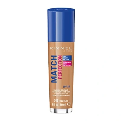 Abbildung von Rimmel London Match Perfection Foundation 203 True Beige