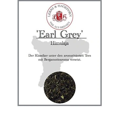 Abbildung von Lerbs &amp; Hagedorn, Schwarzer Tee Himalaja Earl Grey Bergamotte Geschmack 250g (ca. 21 Liter) Mit aus den Gärten des Himalajas