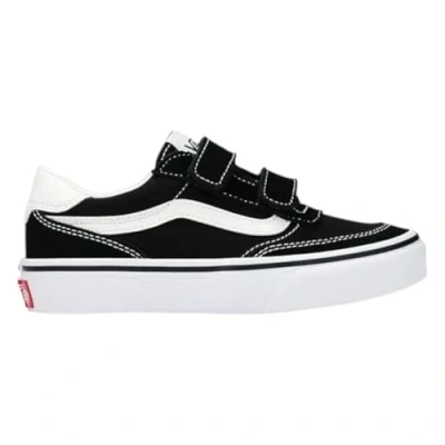 Abbildung von Vans Brooklyn Ls V Sneaker, Veloursleder Leinwand schwarz weiß, 34 EU