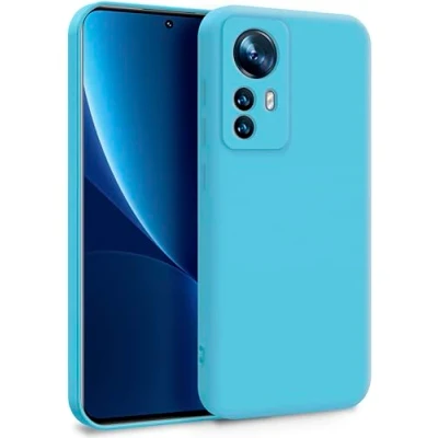 Abbildung von MyGadget Hülle für Xiaomi 12 12x Zweilagige Handyhülle mit Kameraschutz Cover Innenfutter &amp; Silikon außen Türkis