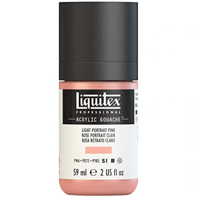 Abbildung von Liquitex 2059810 &#039;Liquitex Professional Acrylic Gouache, Acrylfarbe mit Gouache Eigenschaften, Lichtecht, wasserfest, 59ml Dosier Flasche Portraitrosa Hell